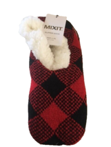 Women&#39;s Mixit Slipper Socks-Size L/XL--Red Buffalo - $5.99