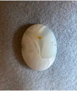 White Banded Agate Cab 40x30mm, matte, 30x40mm stone cabochon  - $7.00