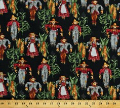 Cotton Scarecrows Cute Fall Halloween Autumn Fabric Print by the Yard D760.29 - £8.74 GBP
