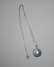 925 India Necklace with Turquoise Enamel Kokopelli Pendant  J324 - £25.03 GBP