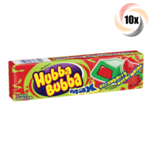 10x Pack Wrigley's Hubba Bubba Strawberry Watermelon Bubble Gum - 5 Piece Packs - £12.19 GBP