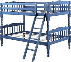 Twin Bunk Bed, Double, Dark Blue, Acme Furniture. - $456.92