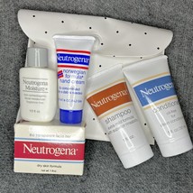 Vintage 1989 Neutrogena Travel Kit Toiletries Set 5 Pc Shampoo Soap Hotel NOS - £15.63 GBP