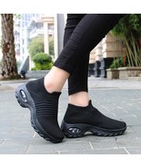 Womens Flats Slip On Shoes for Women Sock Sneakers Platform Comfortable ... - £28.36 GBP