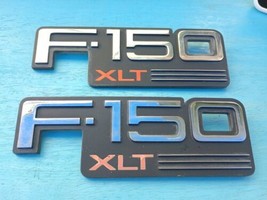 92 93 94 95 96 FORD F150 F-150 XLT SIDE FENDER EMBLEM LOGO BADGE SIGN US... - $17.96