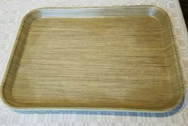 Cambro Camtray 13.5 &quot;x 10.5&quot; rectangular tray Tan Striped Design Rare 65-11 - $16.25