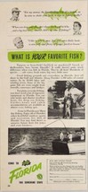 1948 Print Ad State of Florida The Sunshine State Bass &amp; Tarpon Fishing  - £12.55 GBP