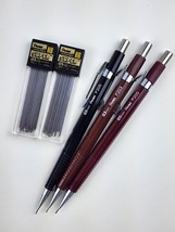 3x  Pentel Mechanical Drafting Pencils Black Brown Maroon P203 P205 0.3m... - $34.64