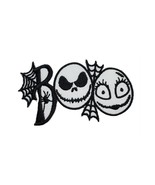 Boo Halloween Embroidered Applique Iron On Patch 3.6&quot; x 2.0&quot; Jack Skelli... - $137.52 MXN