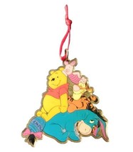 Vintage Disney Winnie The  Pooh and Friends Collectible Ornament Flat Metal - $9.49