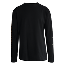 Quiksilver Men&#39;s T-Shirt Black Graphic On The Sleeves L/S (S03) - $27.59