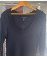 H&amp;M Sweater Dress Womens Size XS Black Fitted Body Contour Long Sleeve Knit - $25.65 CAD