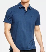 Calvin Klein Mens Smooth Cotton Feeder Stripe Polo Shirt Dark Sapphire-XSmall - £22.13 GBP