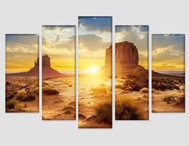 Sunset in Monument Valley Canvas Print Arizona Wall Art Monument Valley Art Natu - £39.16 GBP