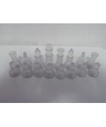 Saint Laurent collection crystal glass clear chess set-pieces only. Read... - $12.87