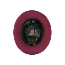 Men Bruno Capelo Dress Hat Australian Wool Homburg Godfather GF104 Burgundy image 4