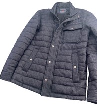 Faherty Men Winter Coat Puffer Jacket XS Extra Small Wool Lane Cotton Ch... - $98.97