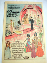 1974 Color Topper Ad Dawn Beauty Pageant Featuring Six Dolls - $7.99