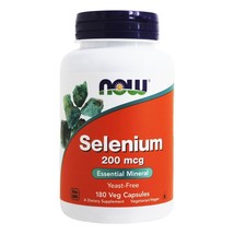 NOW Foods Selenium 200 mcg., 180 Vegetarian Capsules - £11.59 GBP