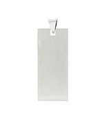 Engaravable Plain Square Edges Italian Sterling Silver Military Dog Tag ... - $56.06 CAD