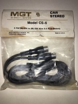 Mgt CS-6 Car Stereo Adapter Plug 5 Pin (M) Din To (M) Din Wire 6.6 Ft New - £23.64 GBP