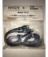 MGT CS-6 CAR STEREO ADAPTER PLUG 5 PIN (M) DIN TO (M) DIN WIRE 6.6 Ft NEW - $40.31 CAD