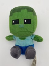 Minecraft Mini Crafter Zombie Plush 5&quot; Stuffed Toy Mojang Jinx - £6.04 GBP
