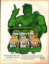 Jolly Green Giant Canned Vegetables Suitcase Ad Vintage 1960 Magazine Pr... - $24.11