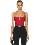 Wolford Plisse Shaping String Bodysuit Sz Large In Barbados Cherry  $285 - £155.66 GBP