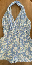 Sugar Lips Womens Romper Size Small Blue Floral Sleeveless Casual Summer... - $25.00