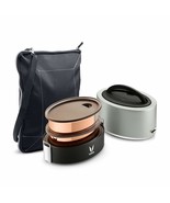 Vaya Tyffyn Silver Copper-Finished Steel Lunch Box with Bagmat,600ml,2 C... - £78.76 GBP