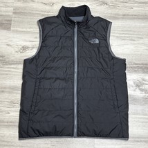 The North Face Trinity Reversible Vest Mens L Black Gray Fleece Zip Rate... - $39.34