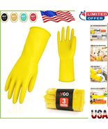 Ergonomic 3-Pair Rubber Gloves - Anti-Slip &amp; Multi-Purpose for Kitchen &amp;... - $1,107.60 MXN