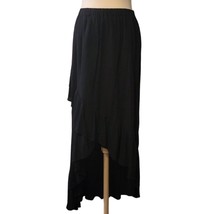 A New Day Ruffle High Low Layered Black Skirt Size M - £11.46 GBP