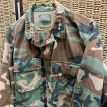 US Army Coat Mens Small Regular Woodland Camo Selma Apparel Co Button Mi... - $16.23