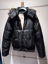 Ladies Schott Nyc Black Faux Fur Hood Parka Uk Size M - £29.58 GBP