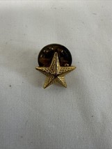 Vintage Small Star Gold Tone Lapel Hat Pin L.I.G.I. On Back - $9.85