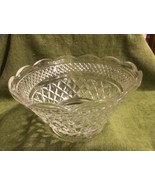 Large sized Glass / Crystal bowl with cut glass patterns - £26.46 GBP