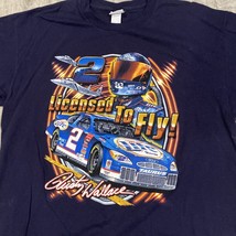 Vintage NASCAR Rusty Wallace T Shirt Licensed To Fly Double Sided Print Mens 2XL - £55.50 GBP