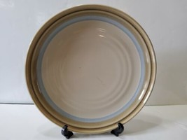Noritake Stoneware PAINTED DESERT 12&quot; Round Plate Platter Blue Tan Strip... - £29.15 GBP