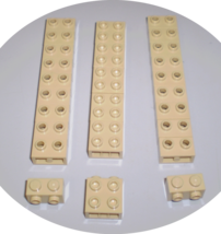 26 Used Lego 1 x 2 - 1 x 2 x 1 2/3 Tan Technic Bricks w Studs on Side  - £7.95 GBP