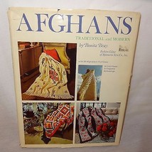 Afghans Traditional and Modern 36 Patterns Book 1977 Bonita Bray Hardcover - £7.52 GBP