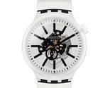 Swatch Black-in-Jelly Quartz White Skeleton Dial Watch SO27E101 - $136.45