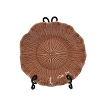 Lotus by Poppytrail Metlox 11&quot; Dinner Plate Peach Apricot Scalloped USA - $16.81
