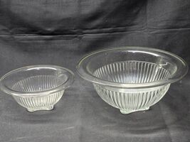 1930s FEDERAL GLASS Clear FEG19 Ribbed Mixing Bowl, ROLLED RIM, Foot - P... - $28.23 CAD