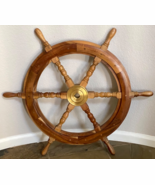 Vtg Maritime Nautical Boat Wooden Ship Wheel 30&quot;  Steering Wheel - Wood,... - €171,88 EUR