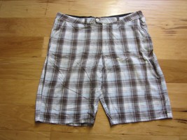 HURLEY Plaids &amp; Checks Flat Front Shorts Men&#39;s (sz 38) Casual Golf  High... - $30.00