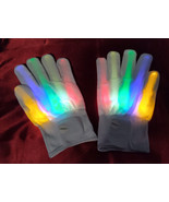 Led Gloves 5 Colors 6 Modes Light up Gloves Rave Gloves Finger Light Flash - $8.13 CAD