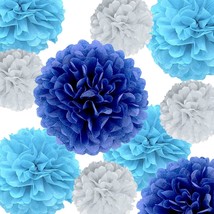  18pcs Pom Poms Tissue Paper Flower Decorative Hanging Flower Balls DI - £19.79 GBP