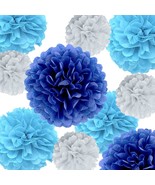  18pcs Pom Poms Tissue Paper Flower Decorative Hanging Flower Balls DI - £19.46 GBP
